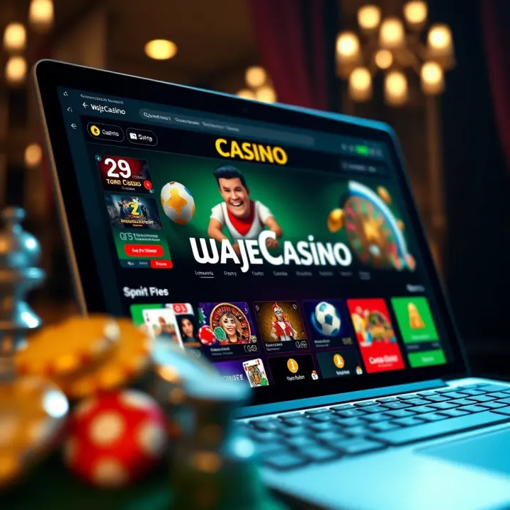 Old Wajecasino Mobile Platform Interface on Smartphone Mobile phone screen displaying Old Wajecasino Mobile's user interface with betting options and game selections