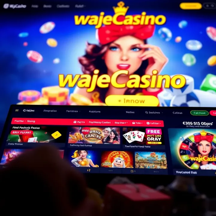 Exploring Game Selection on Wajecasino Various popular casino games displayed on Wajecasino platform interface