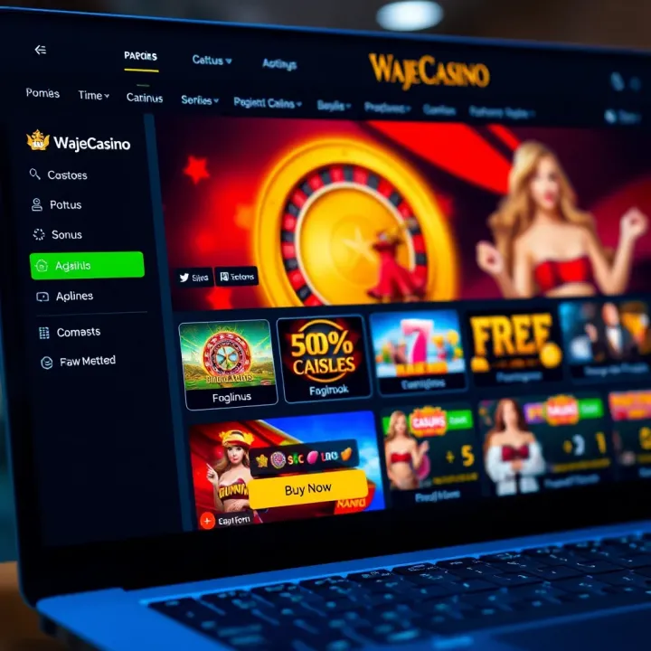 Overview of WajeCasino Promotion Code Options Graphic showcasing various promotion code options for an online casino platform