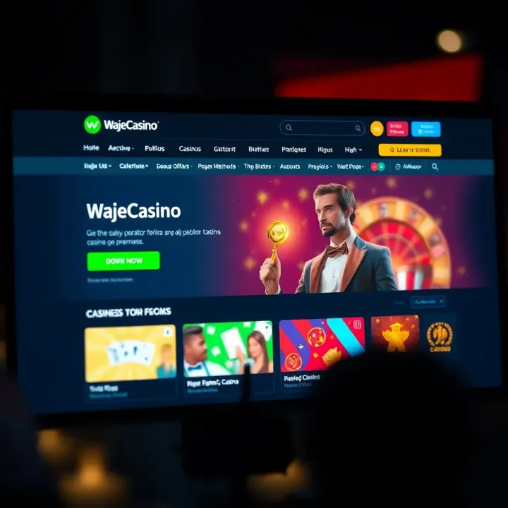 Bonus Redemption Confirmation on WajeCasino Illustration of a digital interface displaying bonus redemption confirmation on a gaming website