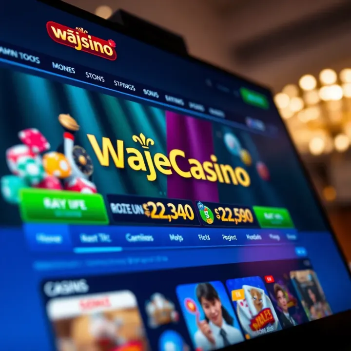 Visual representation of Wajecasino withdrawal limits using Monnify payment channel