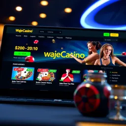 WajeCasino Account Registration Interface User interface of WajeCasino registration page showing fields for personal information input