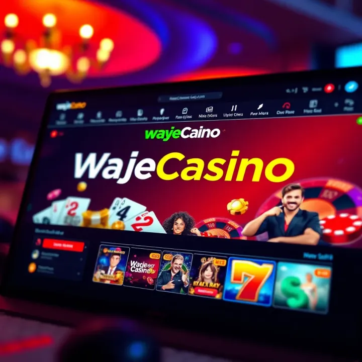Mobile screen showing registration form for WajeCasino with secure connection symbols