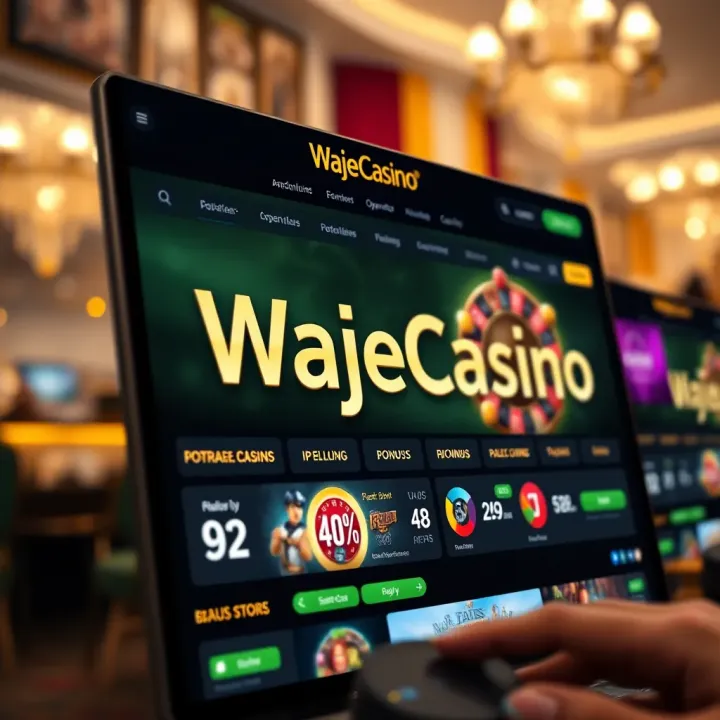 Smartphone screen showing Wajecasino app features and betting options tailored for Nigerian users