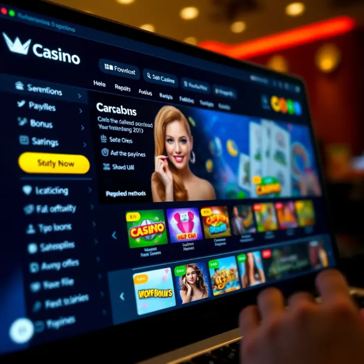 Mobile device displaying Wajecasino app interface with various casino game options