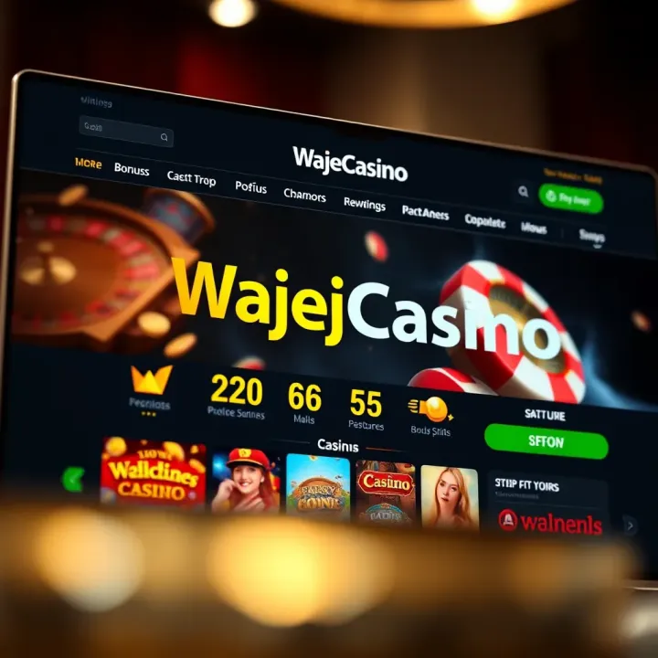 Wajecasino App Interface on Android Device in Nigeria Smartphone screen displaying the Wajecasino app interface with colorful game icons