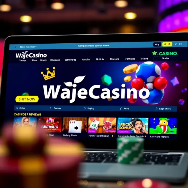 Colorful casino chips and cards representing exciting bonuses at Wajecasino