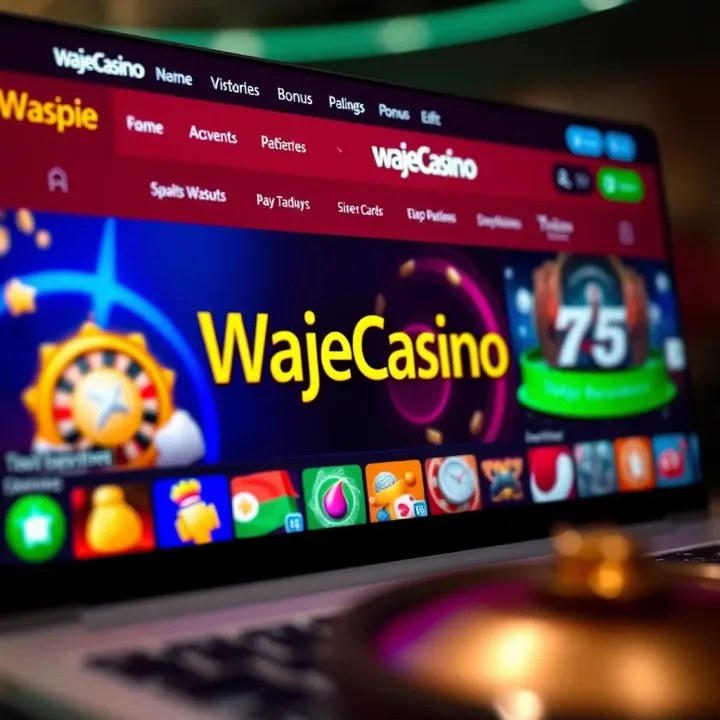 WajeCasino login screen displaying secure access for Cameroonian players