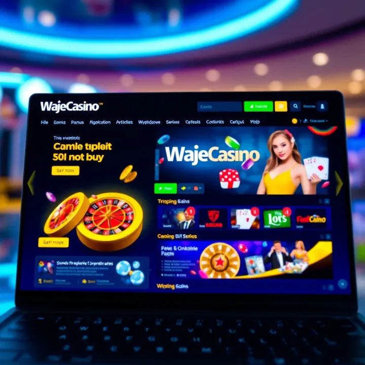 Mobile phone displaying WajeCasino login screen with Nigerian flag colors