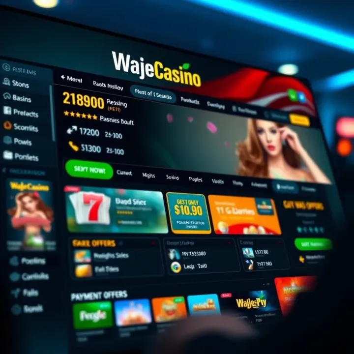 WajeCasino registration form displayed on a mobile device screen